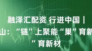 融泽汇配资 行进中国｜眉山：“链”上聚能“巢”育新材